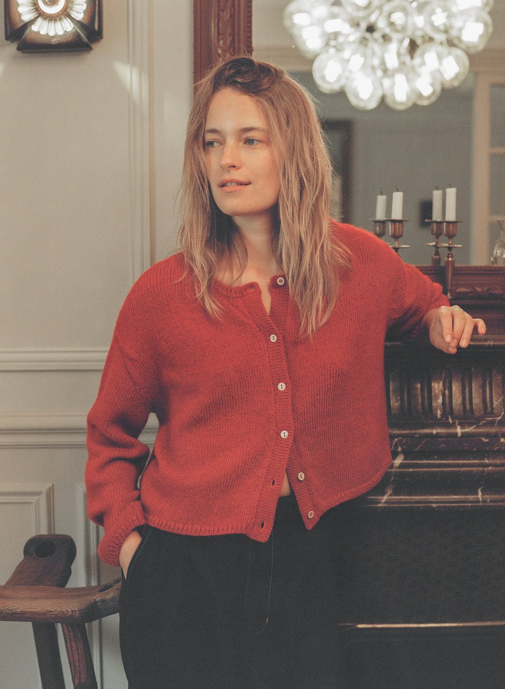 Everyday Alpaca Cardigan in Natural - Image 3