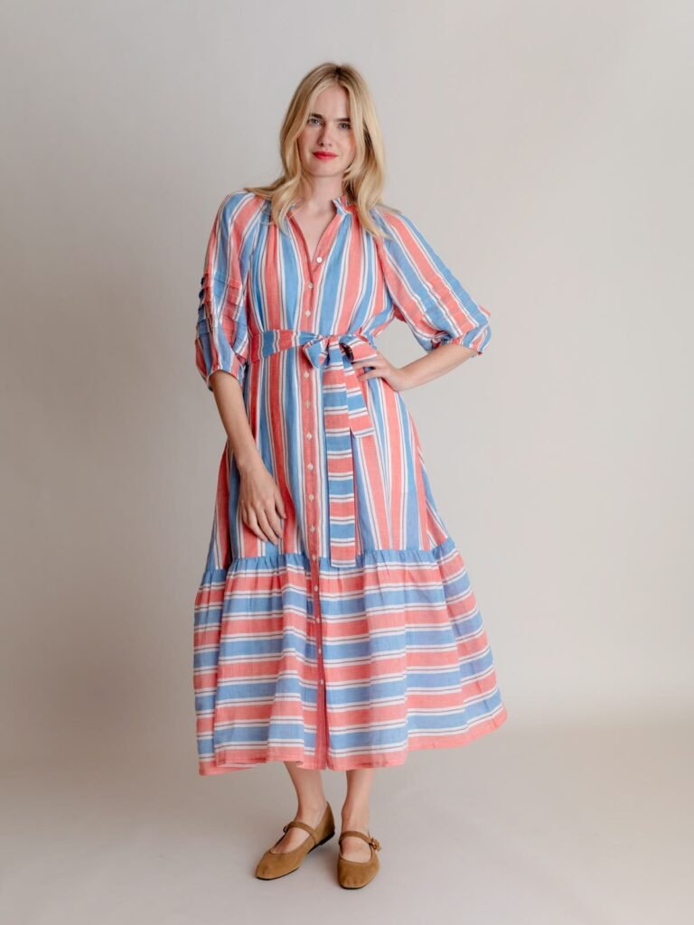 Palermo Cotton Dress in Amalfi Stripe
