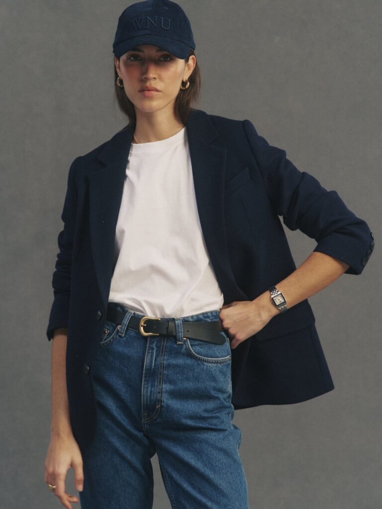 Wool Hutton Blazer in Navy