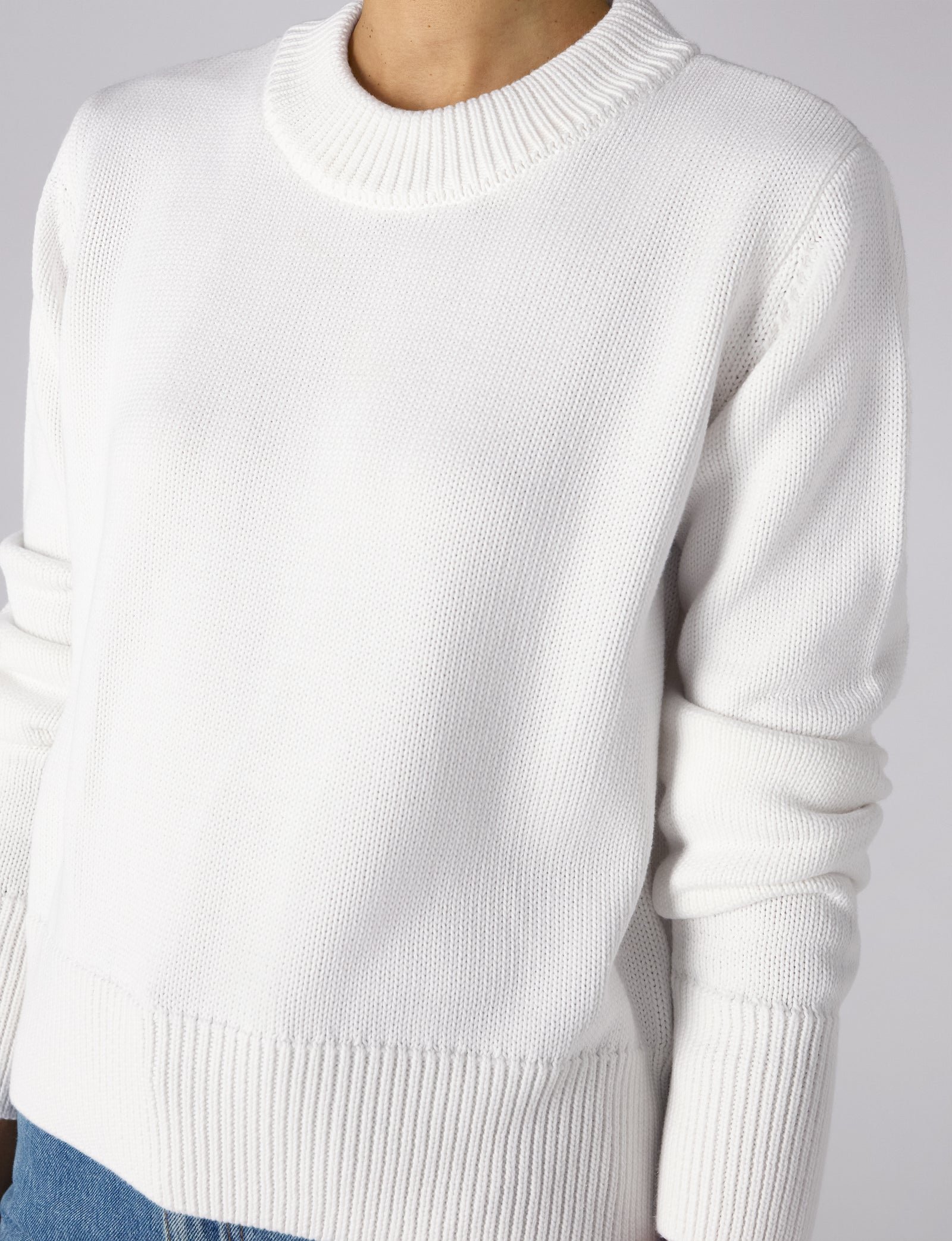Devon Cotton Jumper in Navy - Image 13