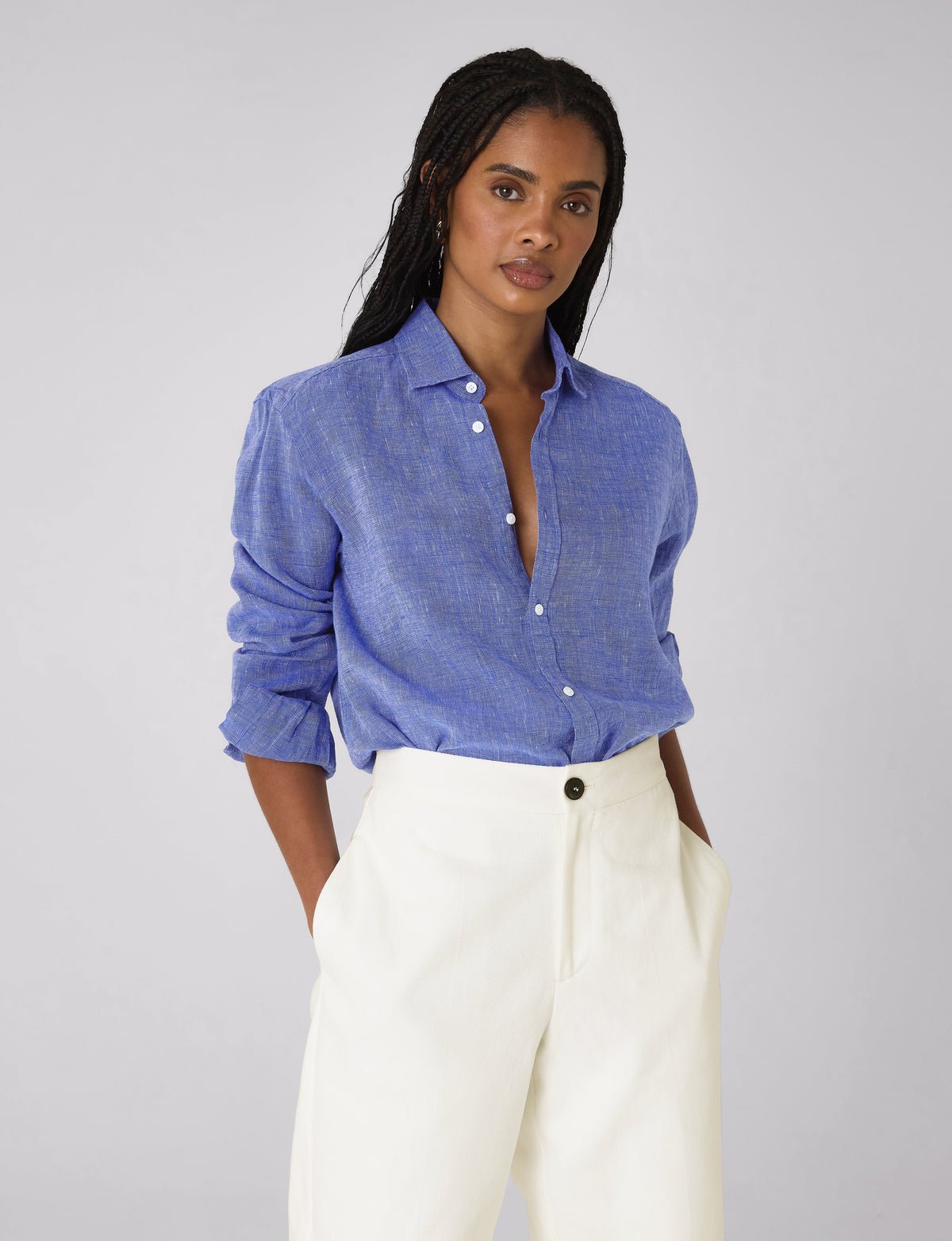 Chartwell Cotton Twill Barrel Leg Trousers - Image 2