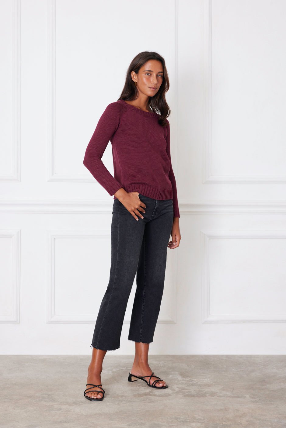 Sloane Crewneck in Plum - Image 2