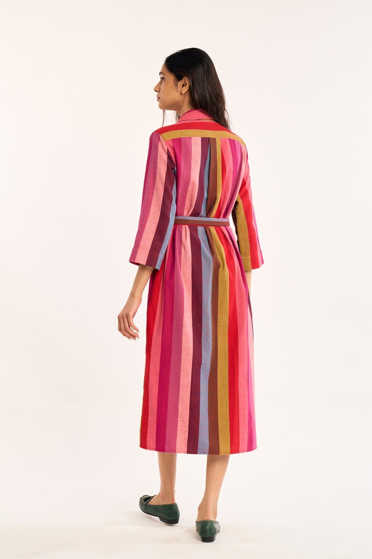 Stella Cotton Wrap Dress in Margo Stripe - Image 3