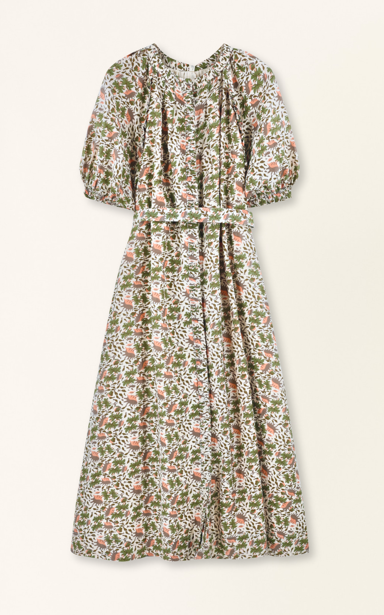 Somerset Cotton and Silk Dress in Pink Cowrie - Image 4