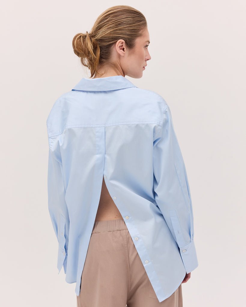 Split Back Shirt Sky Blue - Image 2