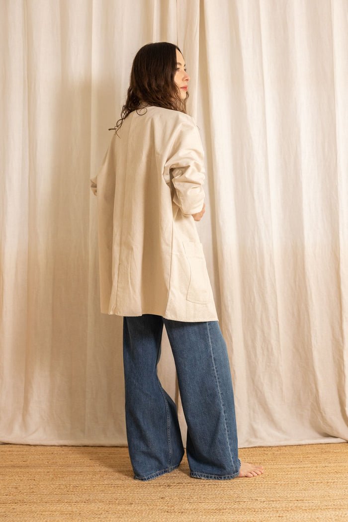 Parul Cotton Canvas Long Line Jacket - Image 3