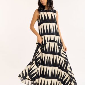 Alice Cotton Dress in Delta Print