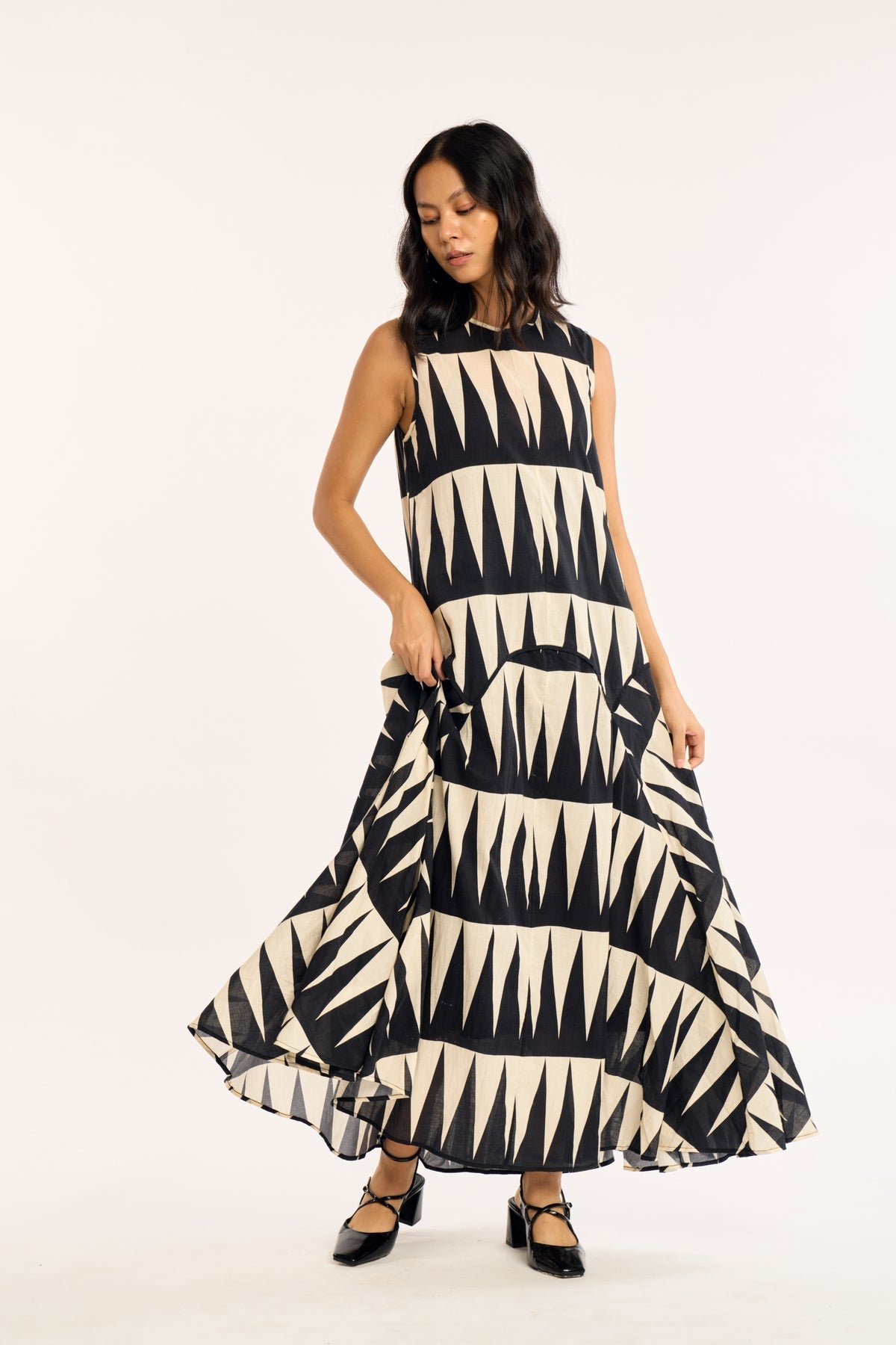 Alice Cotton Dress in Delta Print