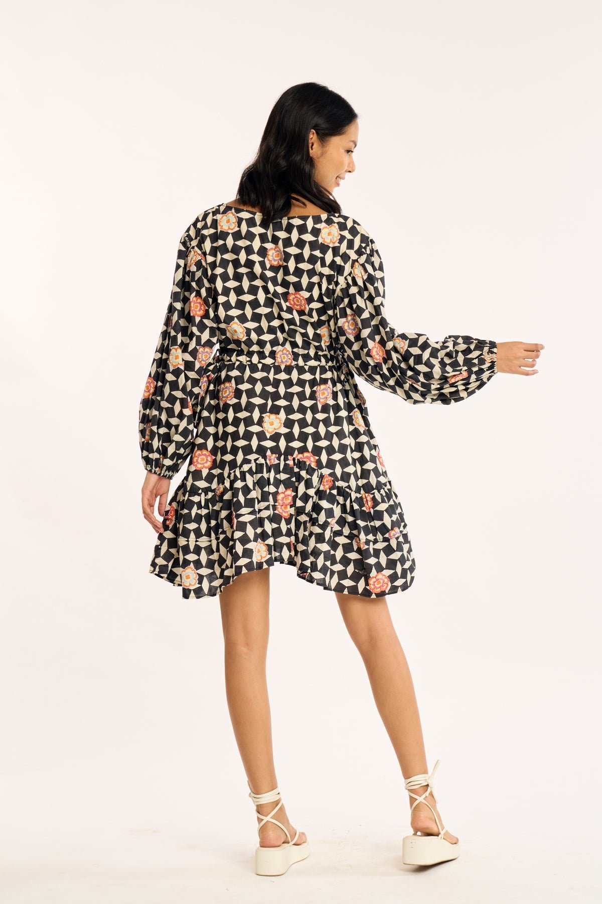 Mira Cotton Dress in Atlas Floral - Image 7