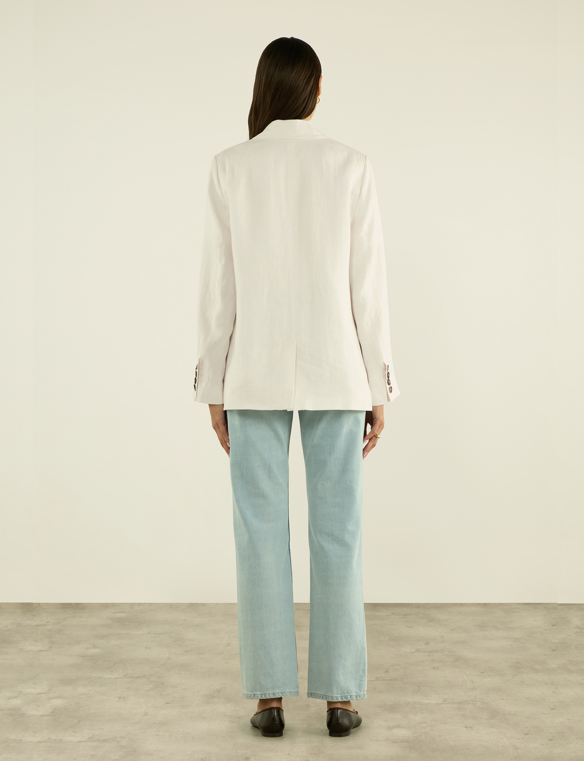Ivory Linen Hutton Blazer - Image 4