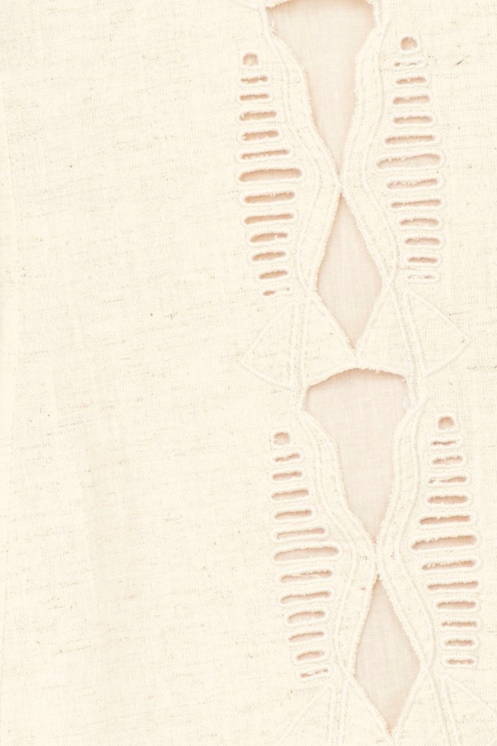 Barcelona Dress in Oat Marine Eyelet - Image 3