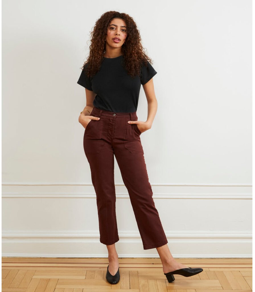 James Straight Leg Work Pants in Coffee
