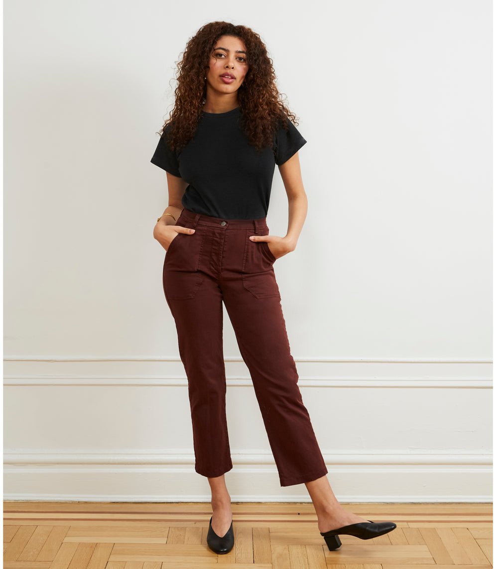 James Straight Leg Work Pants in Black - Image 2