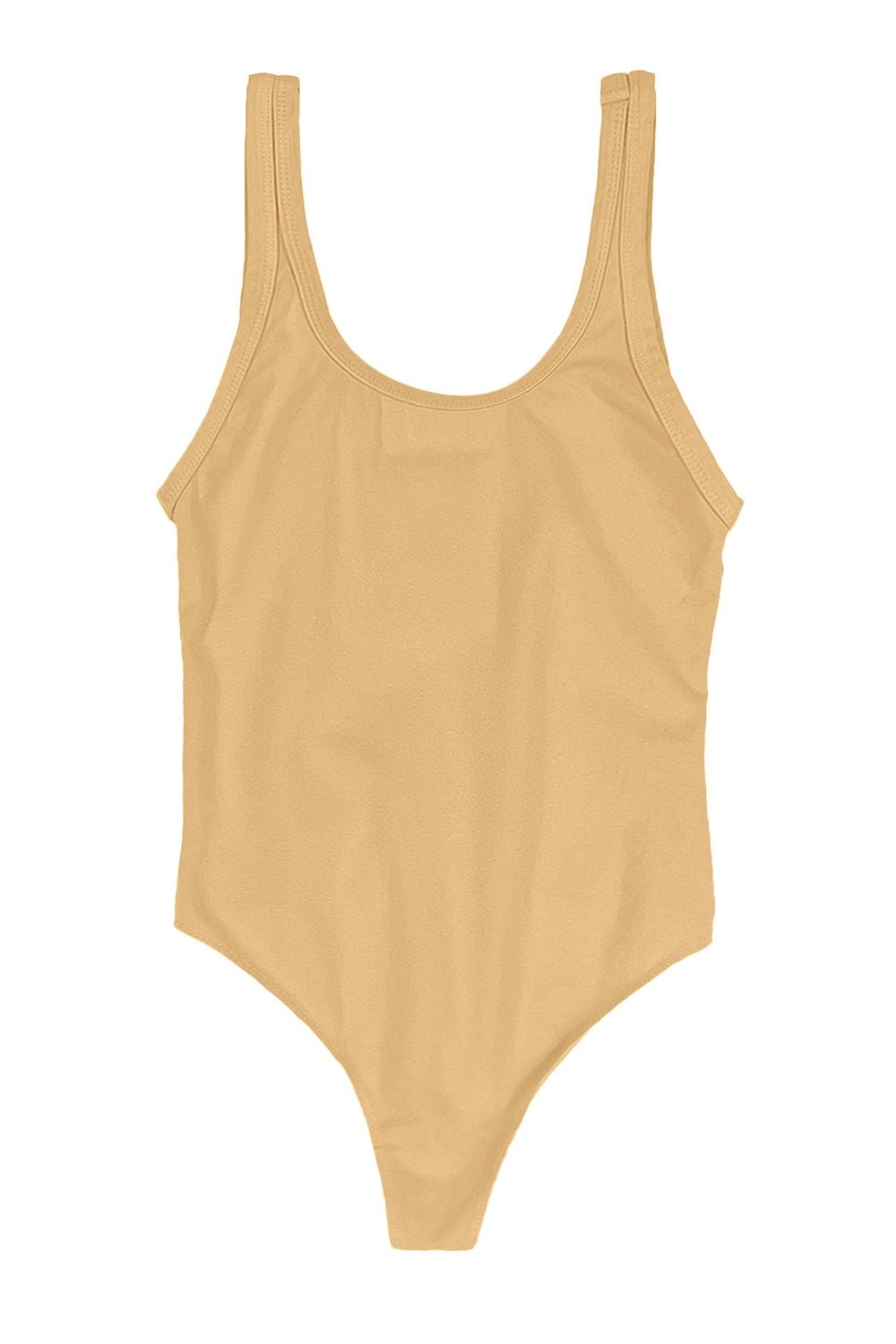 Organic Cotton and Hemp Bodysuit in Tan
