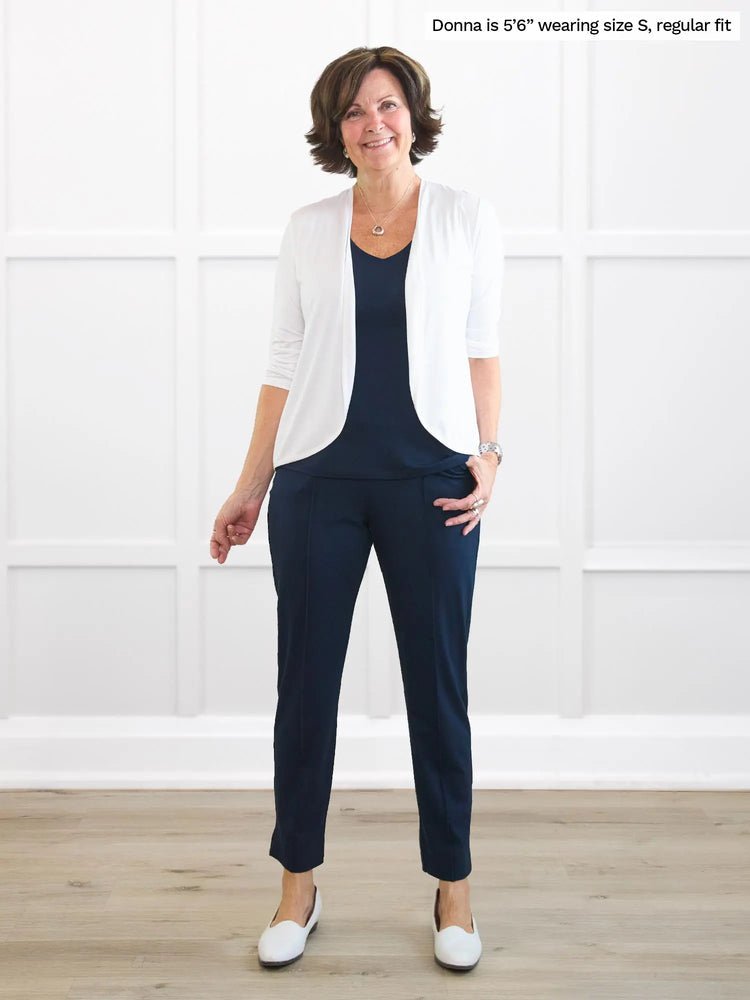 Christal Pintuck Pants in Black - Image 4