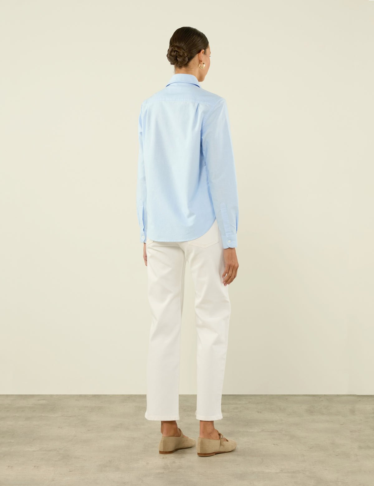 Classic Oxford Organic Cotton Shirt in Light Blue - Image 2