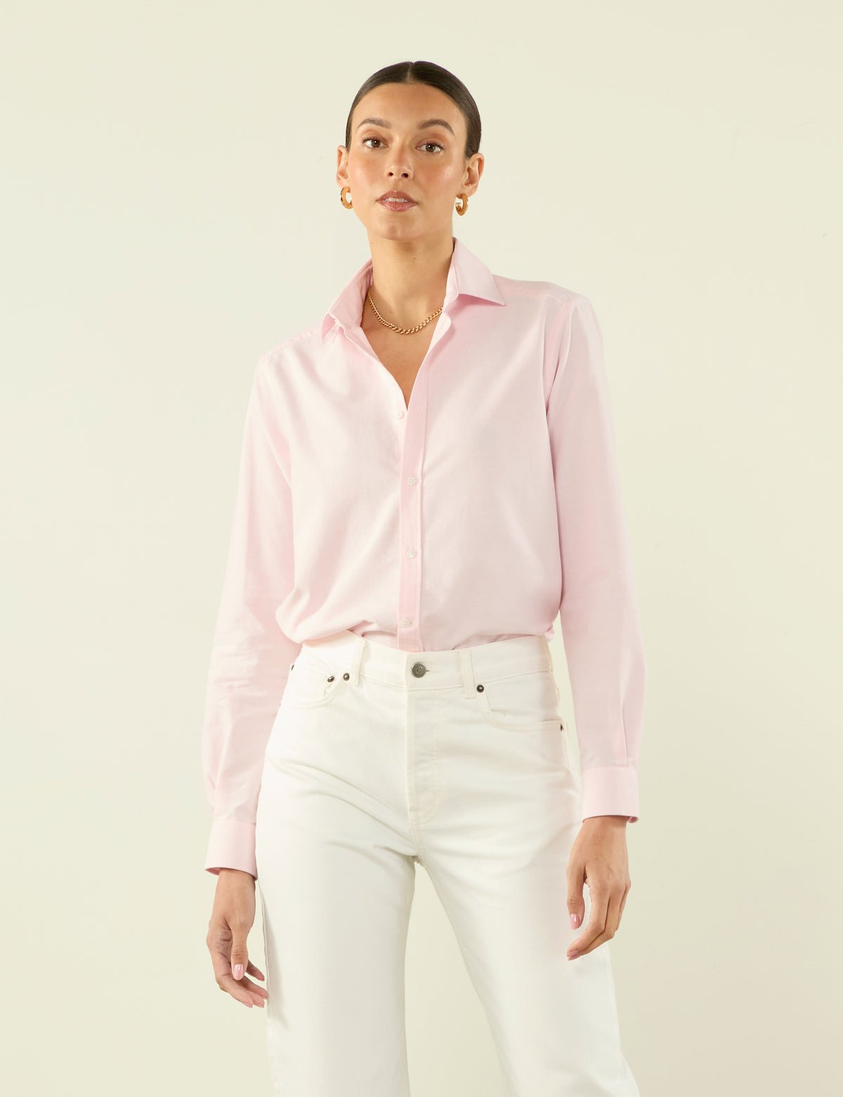 Classic Oxford Organic Cotton Shirt in Light Blue - Image 5