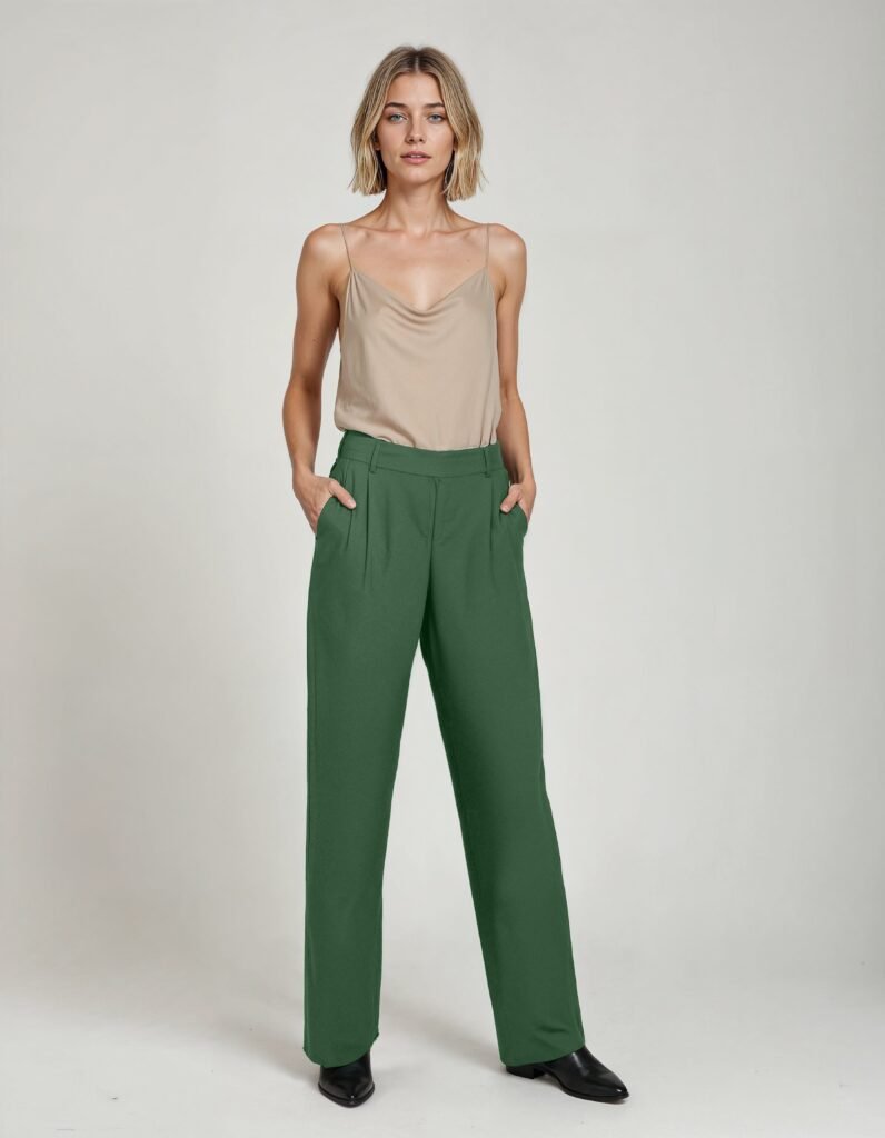 Garbo Pants in Dobby Crepe