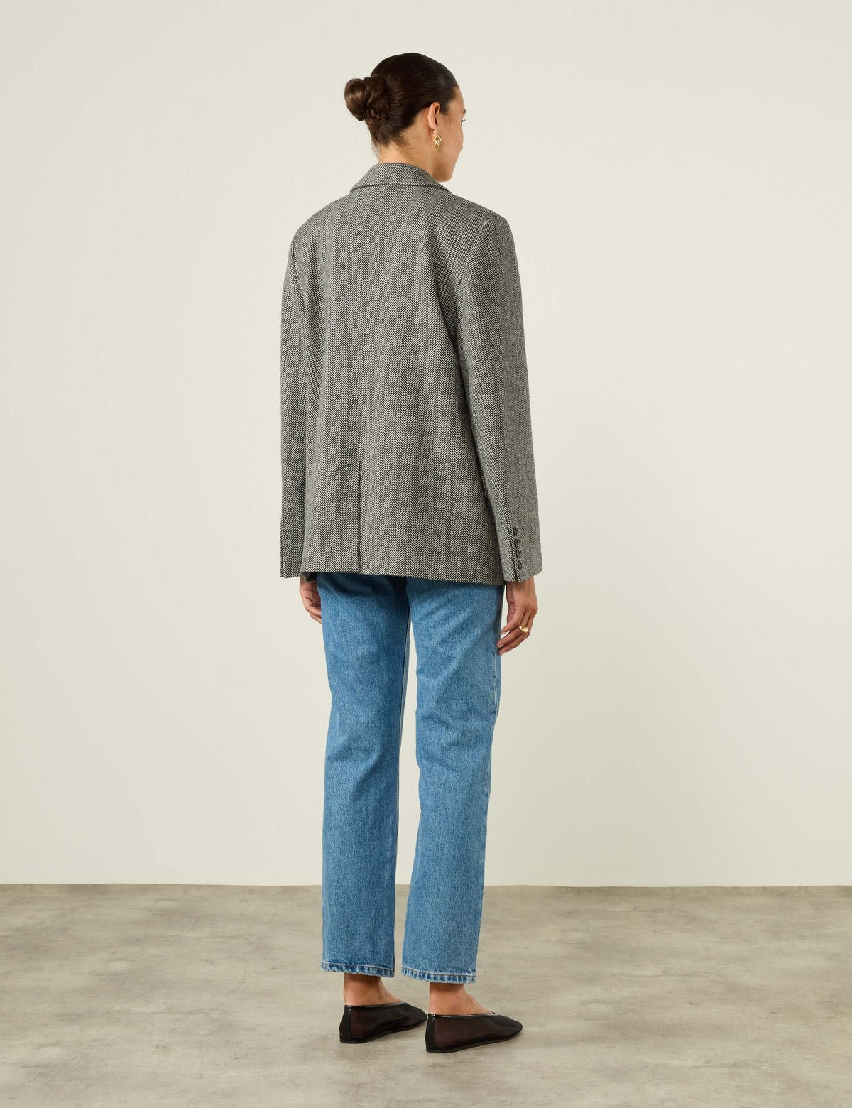 Wool Gray Hutton Herringbone Blazer - Image 3