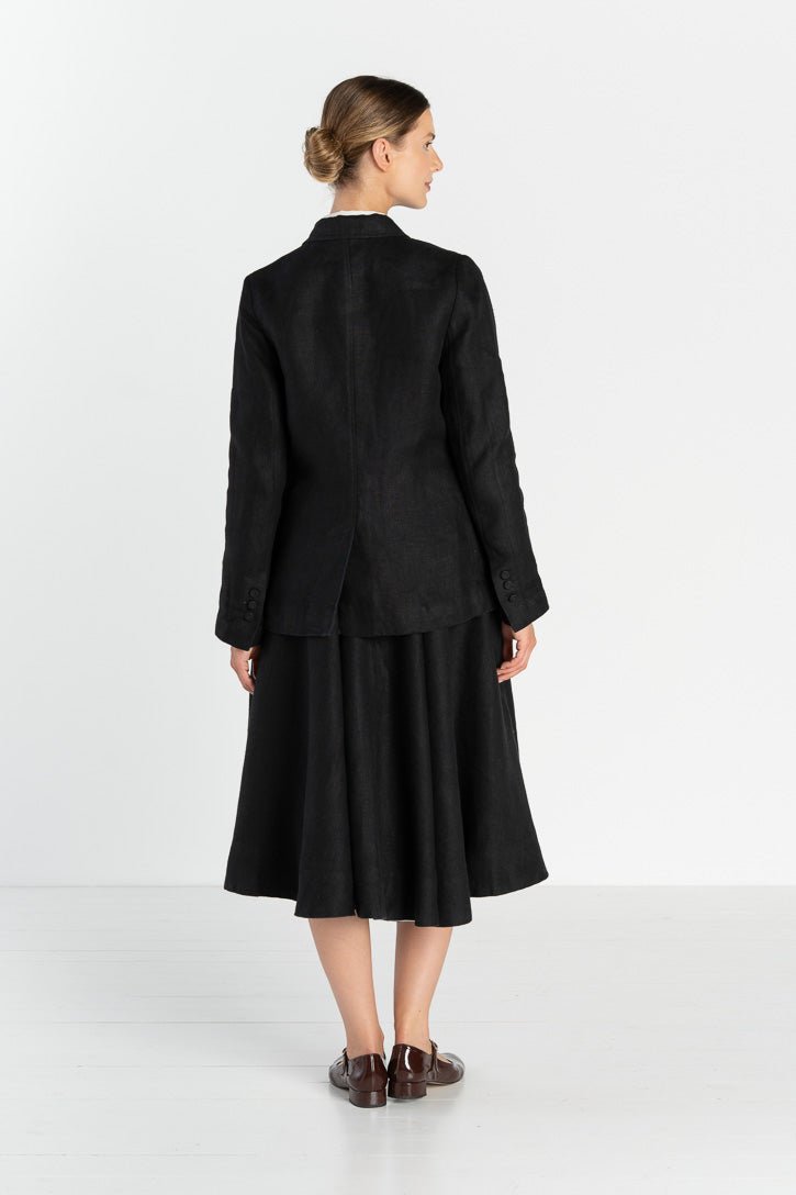 Jane – Tailored Twill Linen Jacket with Double-Button Front - Image 2
