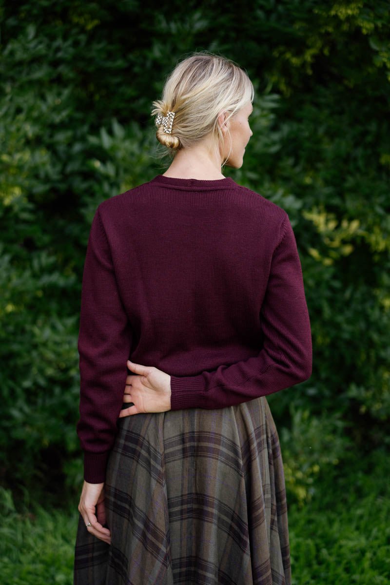 Elaine – Merino Wool Cardigan in Charcoal Grey - Image 5