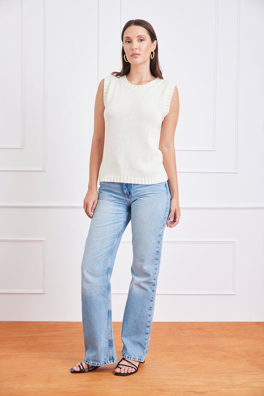 Helena Cotton Sweater Tank - Image 2