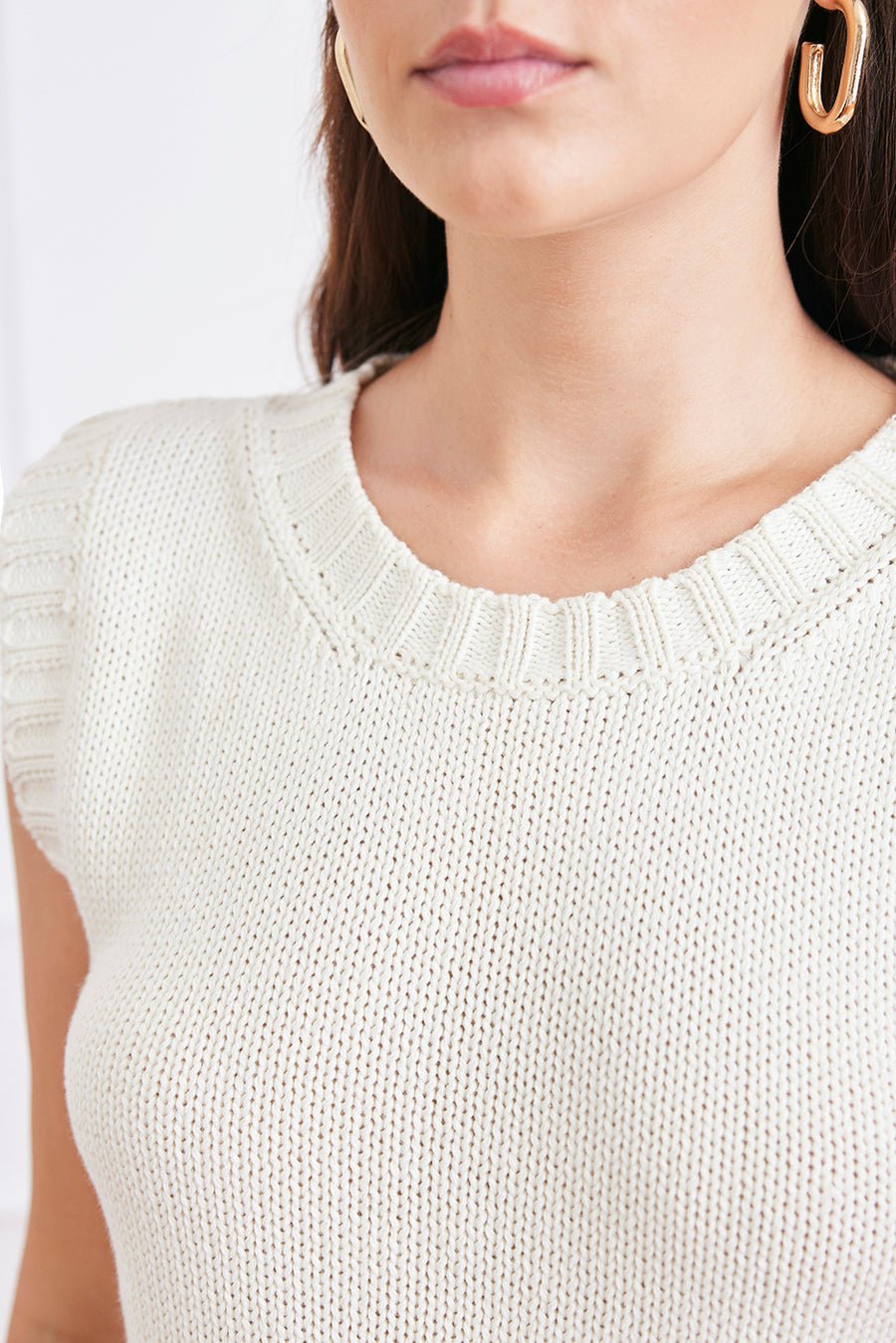 Helena Cotton Sweater Tank - Image 4