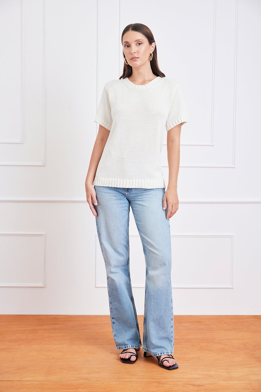 Simone Cotton Sweater Tee - Image 2