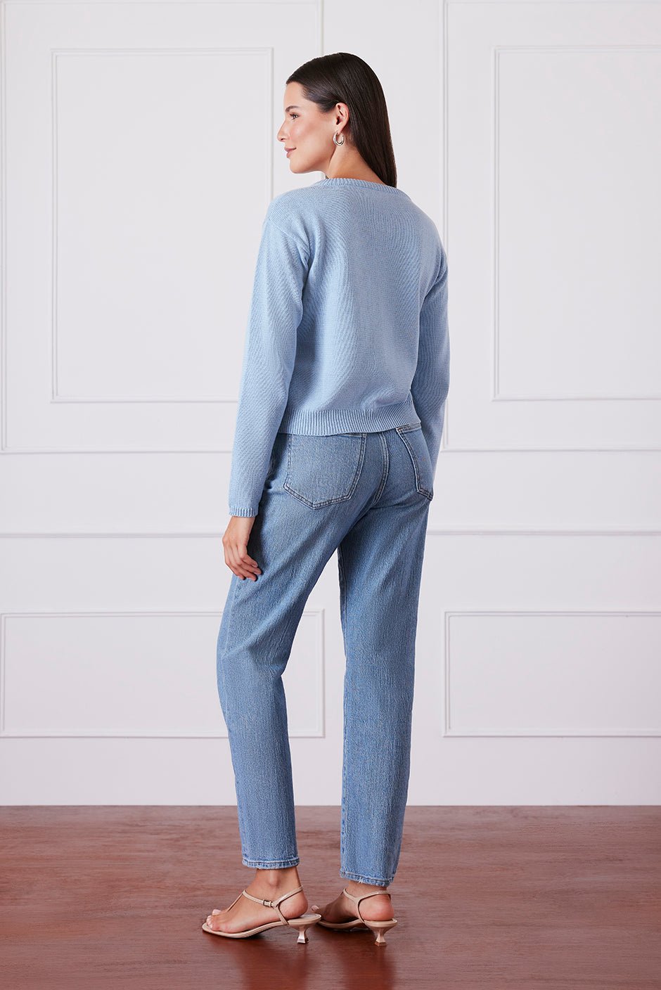 Ruthie Cotton Cardigan in Clarity Blue - Image 3