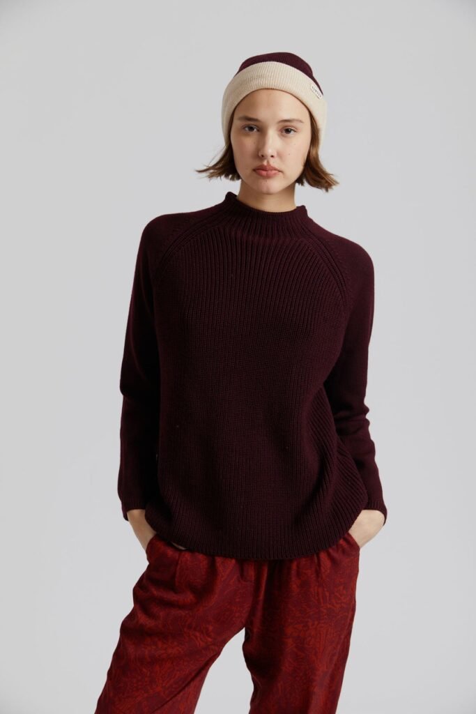 Katty Merino Wool Sweater in Walnut