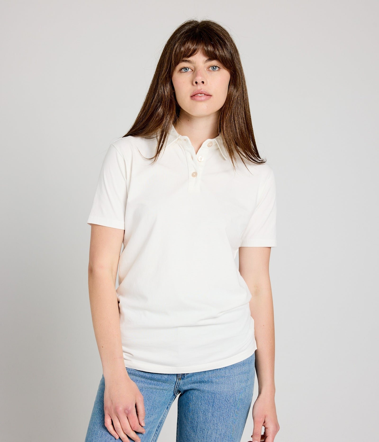 Organic Cotton Polo in White