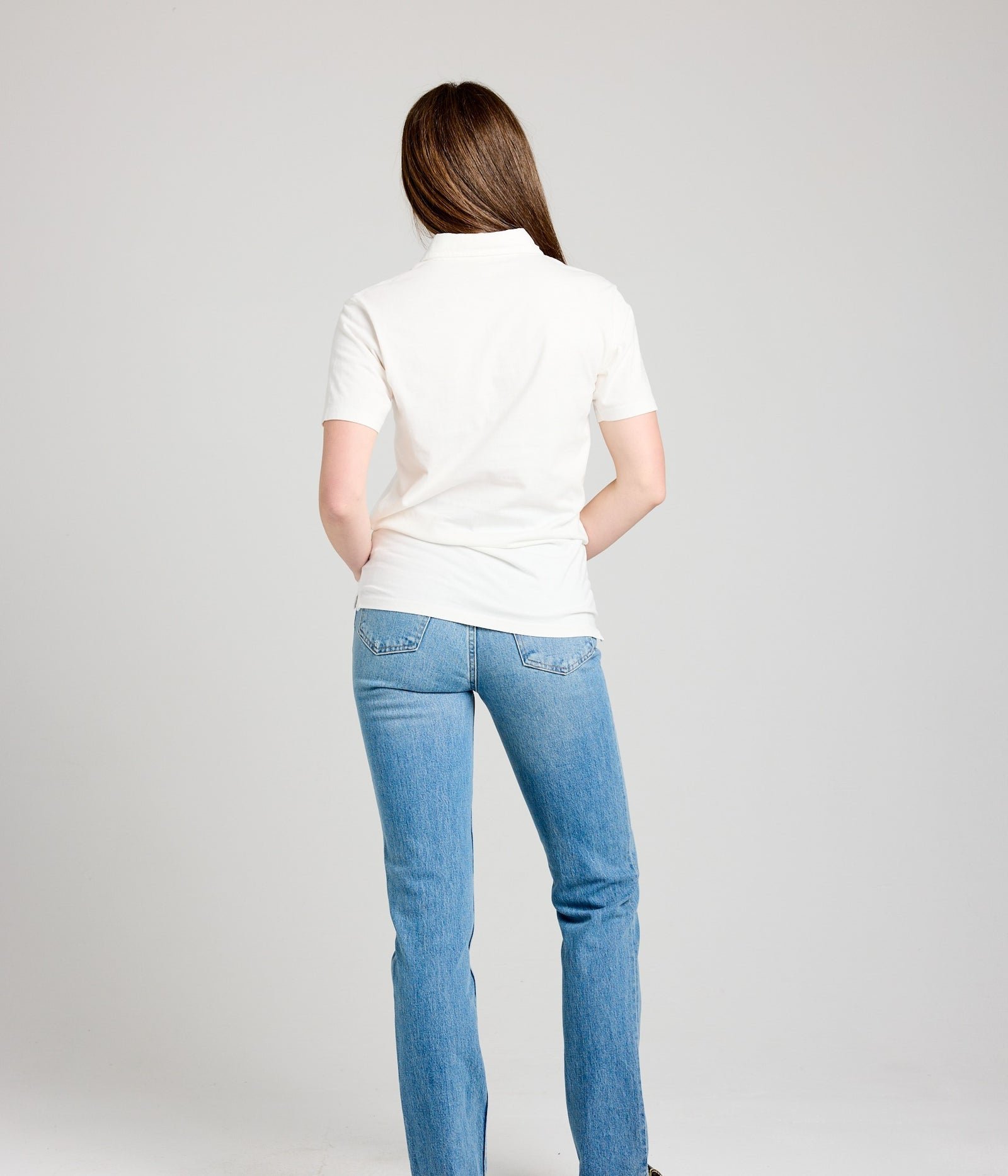Organic Cotton Polo in White - Image 3