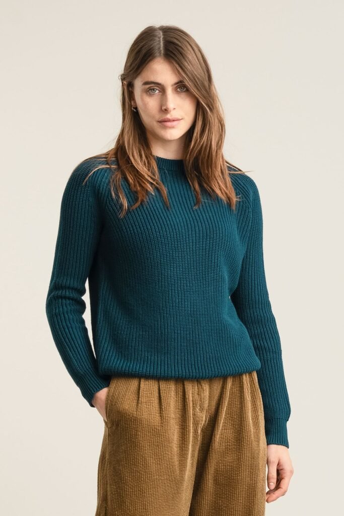 Sergio Organic Cotton Sweater in Teal