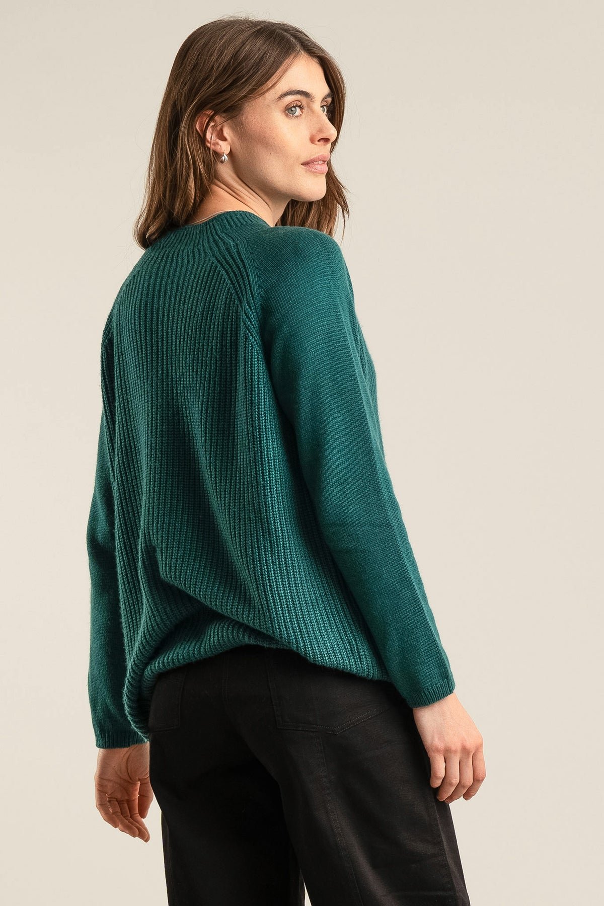 Katty Merino Wool Sweater in Walnut - Image 3