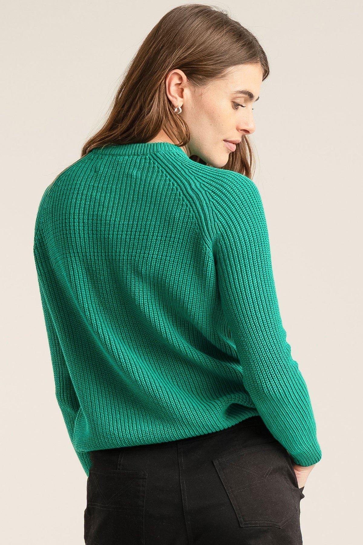 Sergio Organic Cotton Sweater in Green - Image 2