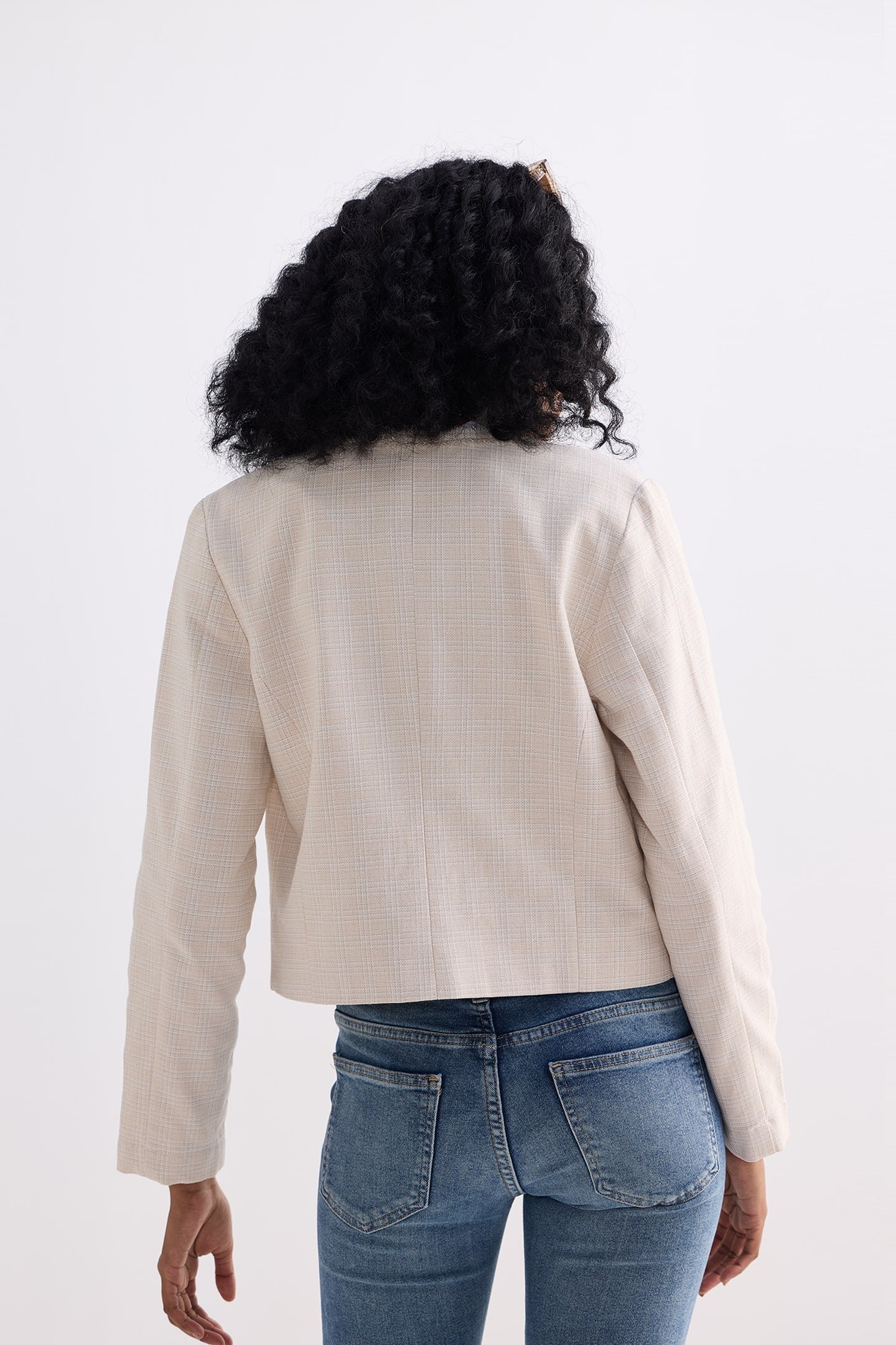 Lady Jacket in Cotton Tweed in Coconut Twist - Image 2