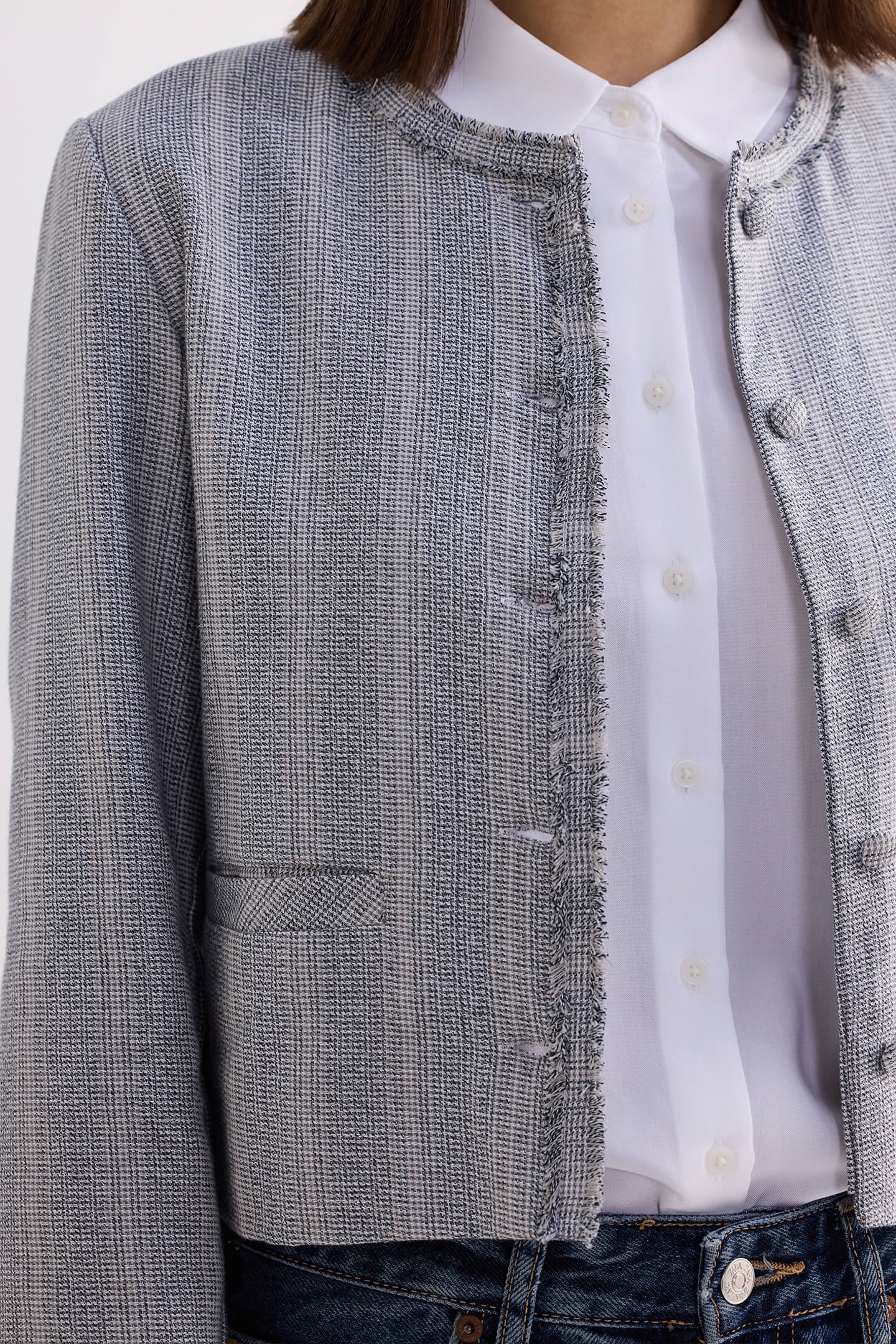 Lady Jacket in Cotton Tweed in Coconut Twist - Image 5