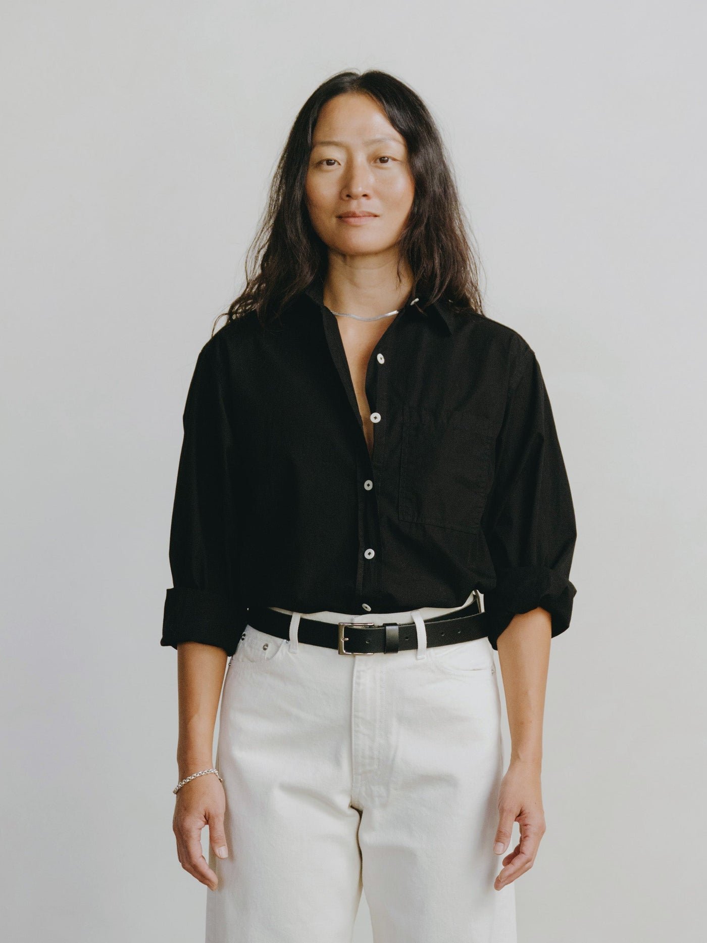 Marcie Shirt, Japanese Organic Cotton, Riviera Stripe - Image 4