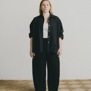 All Day Pant, Organic Cotton Poplin, Black