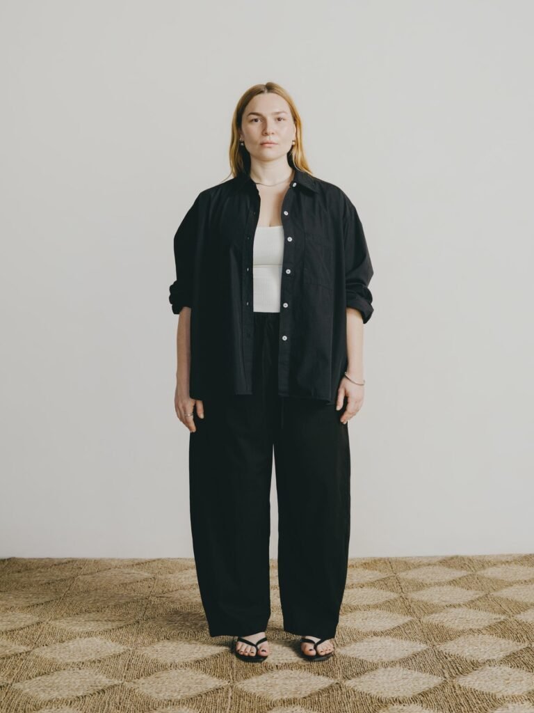 All Day Pant, Organic Cotton Poplin, Black