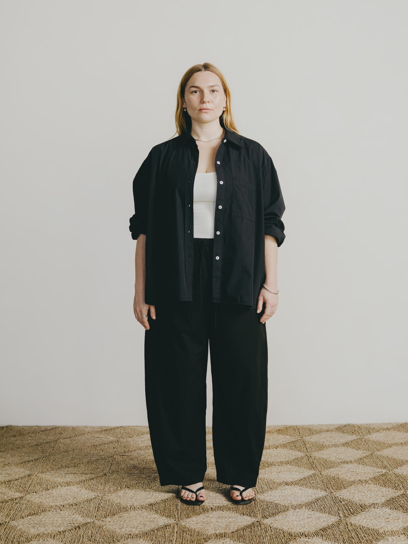 All Day Pant, Organic Cotton Poplin, Black