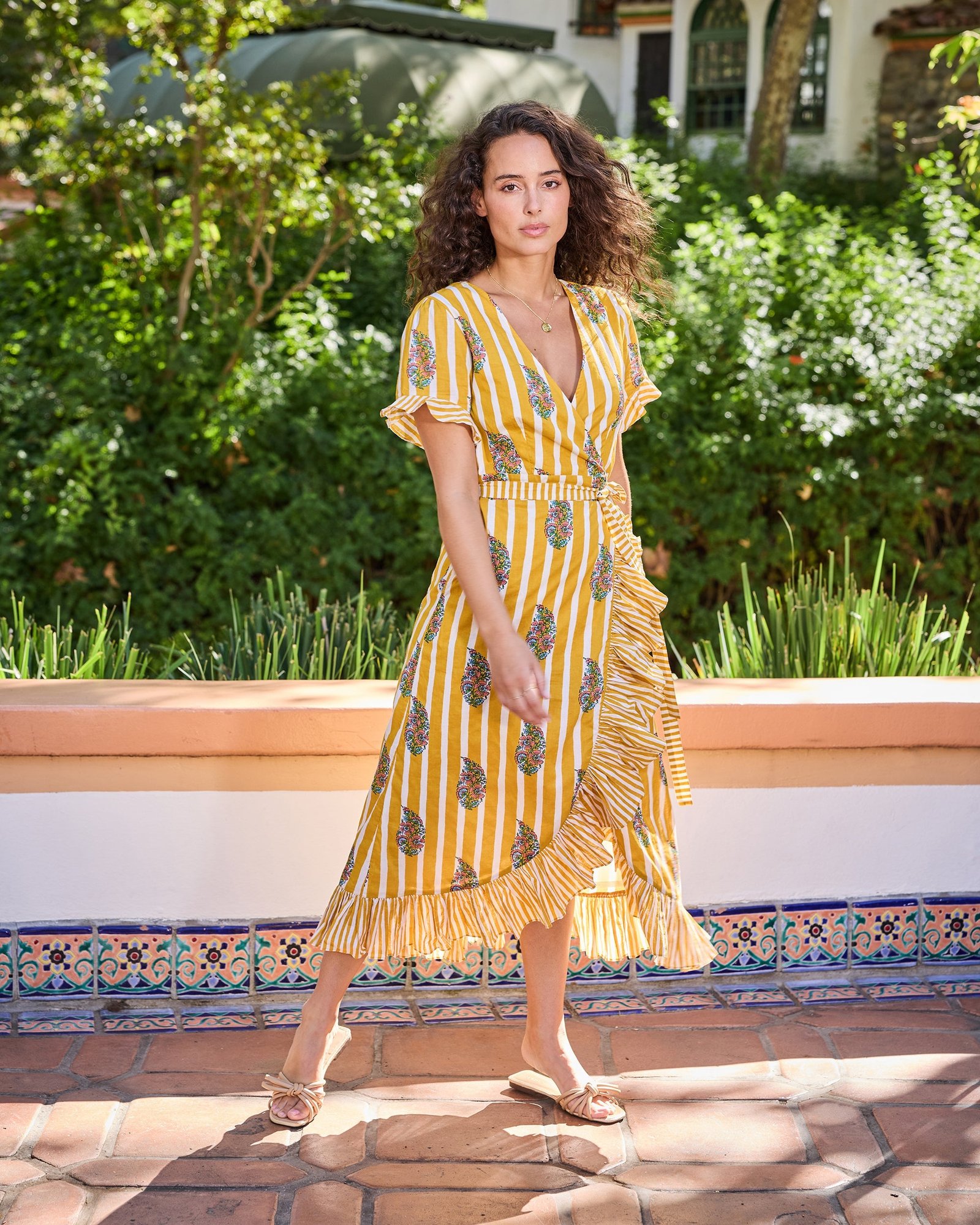 Morgan Organic Cotton Dress in Paisley Petals Print - Image 7