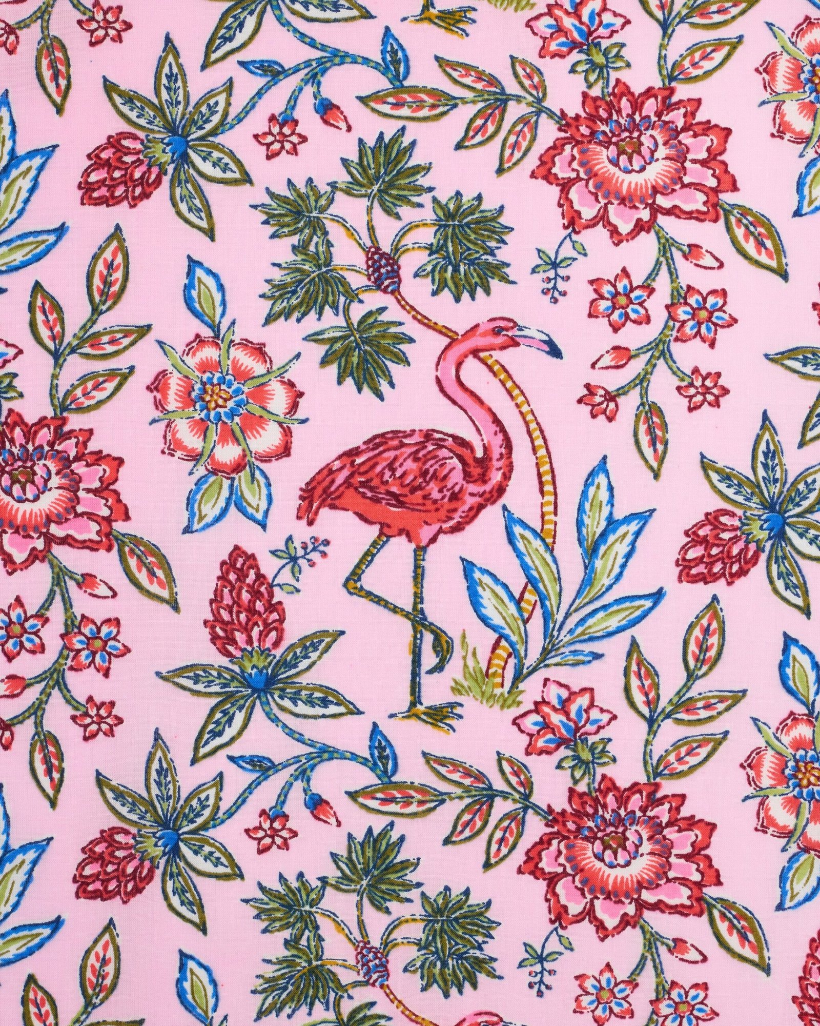 Meredith Organic Cotton Dress in Flora Flamingo Print - Image 5
