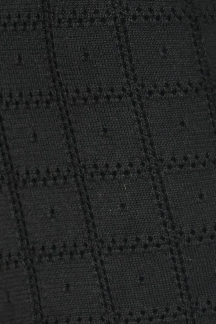Kona Pointelle Knit Dress in Black - Image 3