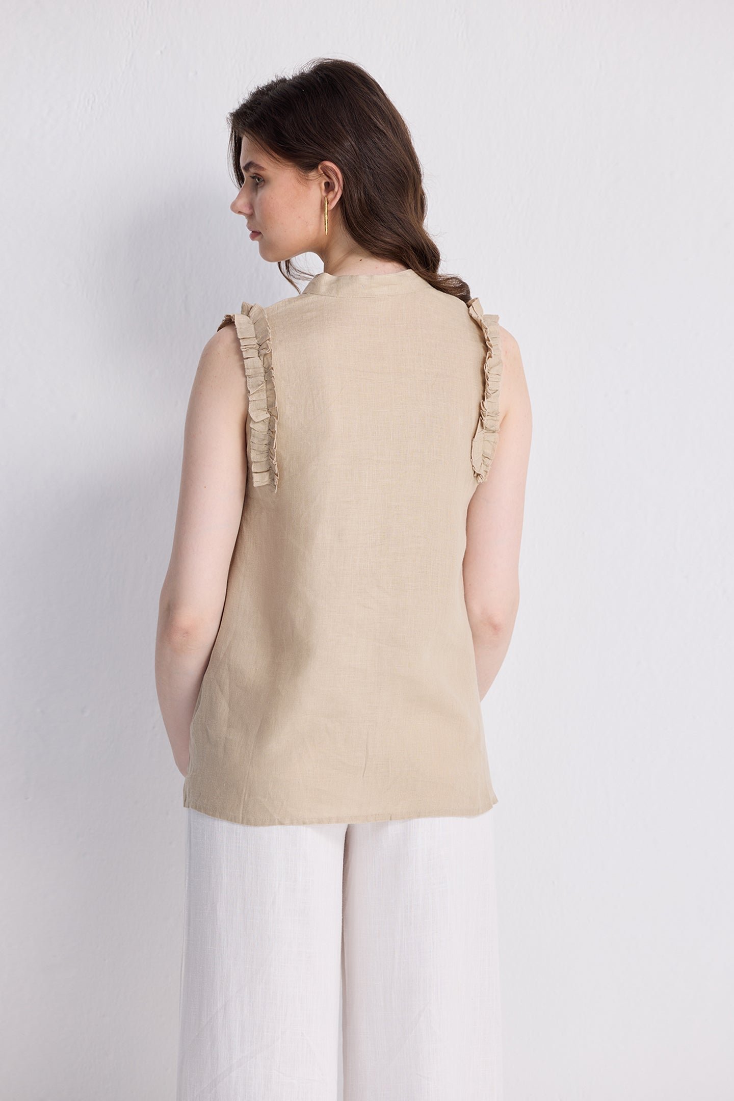 Wind in my Hair Shirt in Beige - Image 2