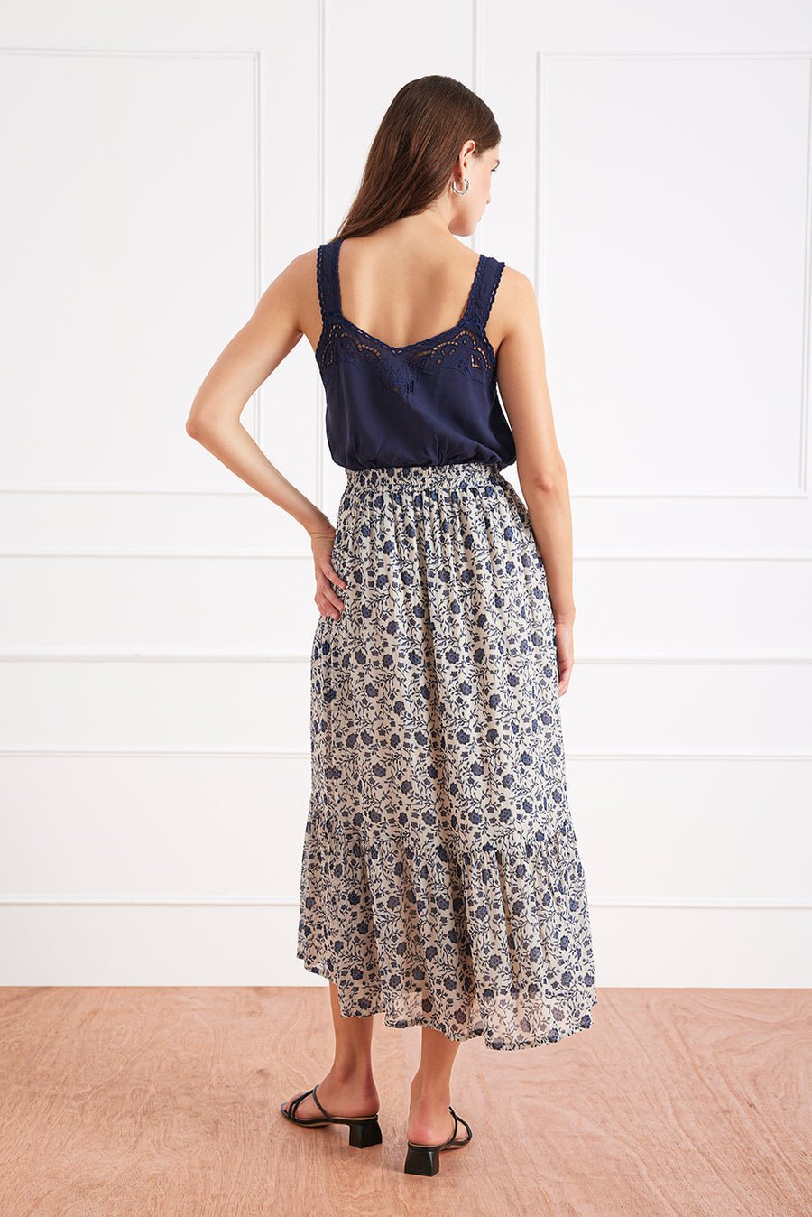 Wren Patterned Midi Skirt - Image 4