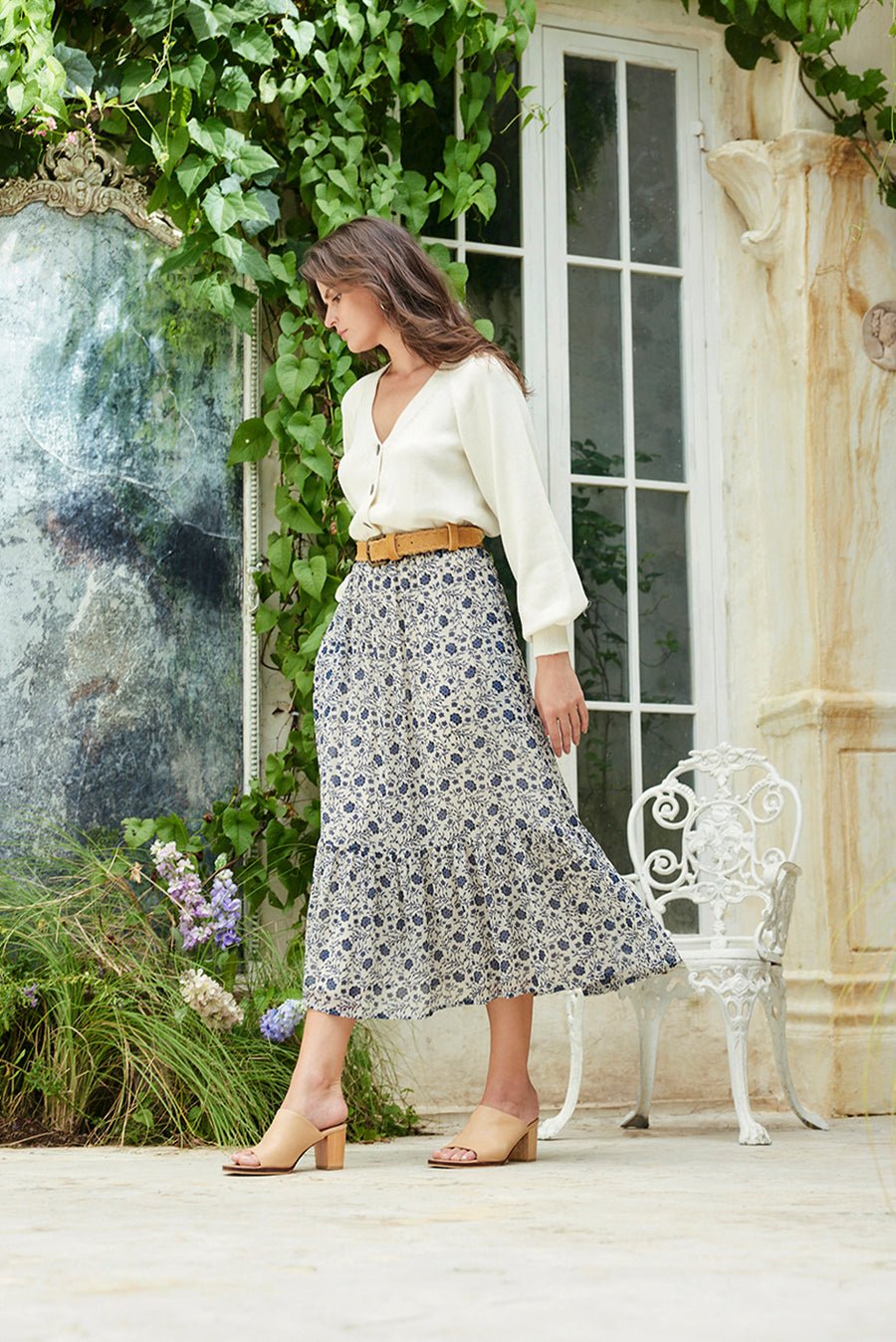 Wren Patterned Midi Skirt - Image 5