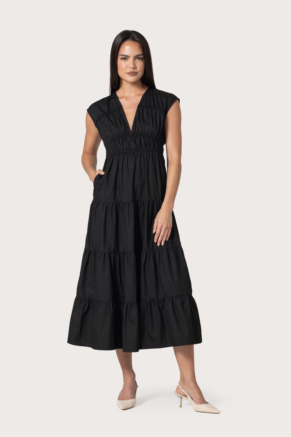 Jag Cotton Dress in Black - Image 3