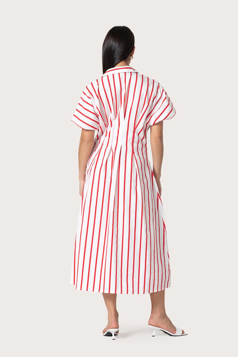Spencer Cotton Dress in Summer Stripe - Image 3