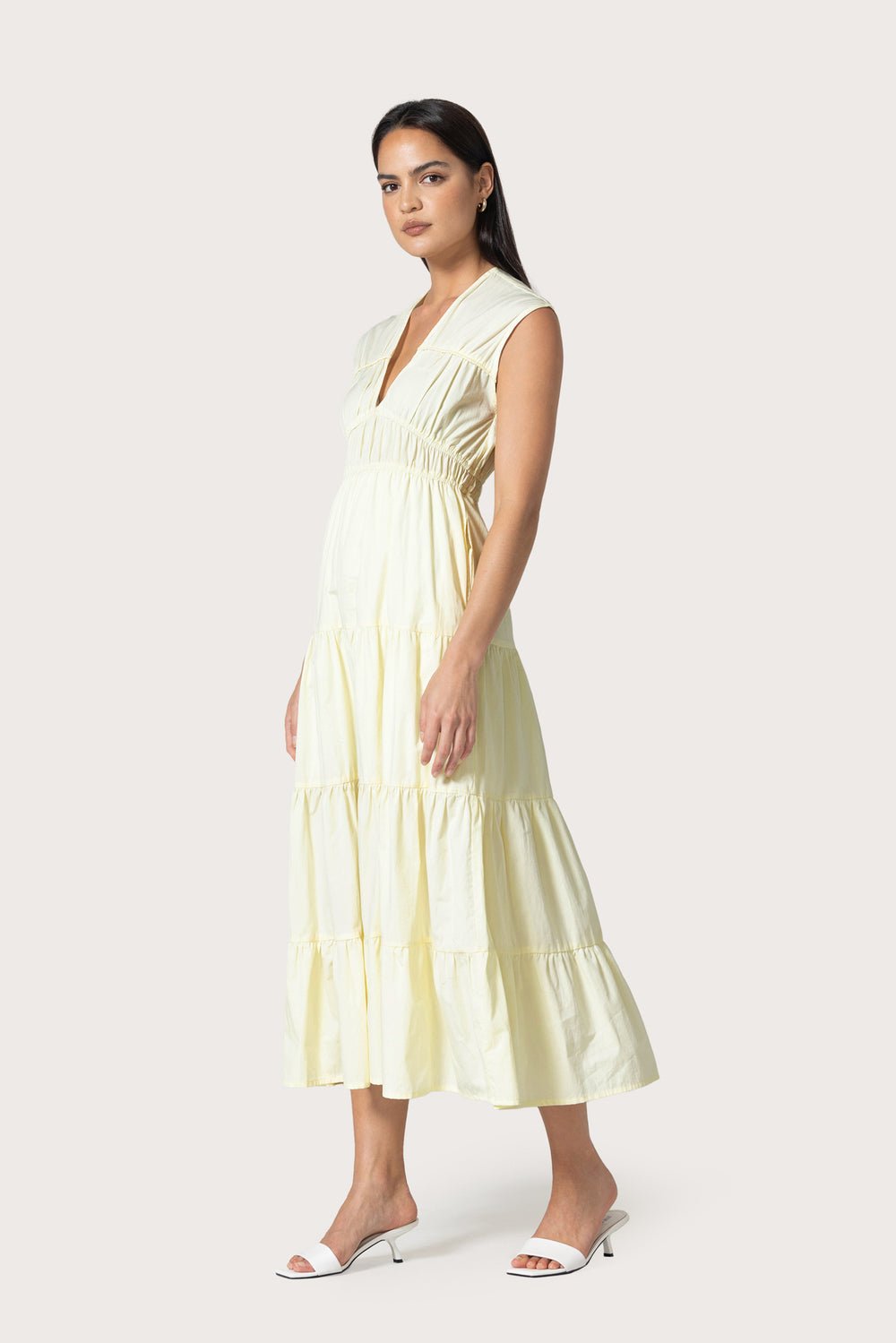 Jag Cotton Dress in Lemon - Image 5